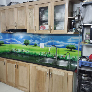 Kính bếp tranh 3D